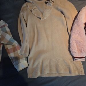 Nicole Miller Beige Casual Kids Dress